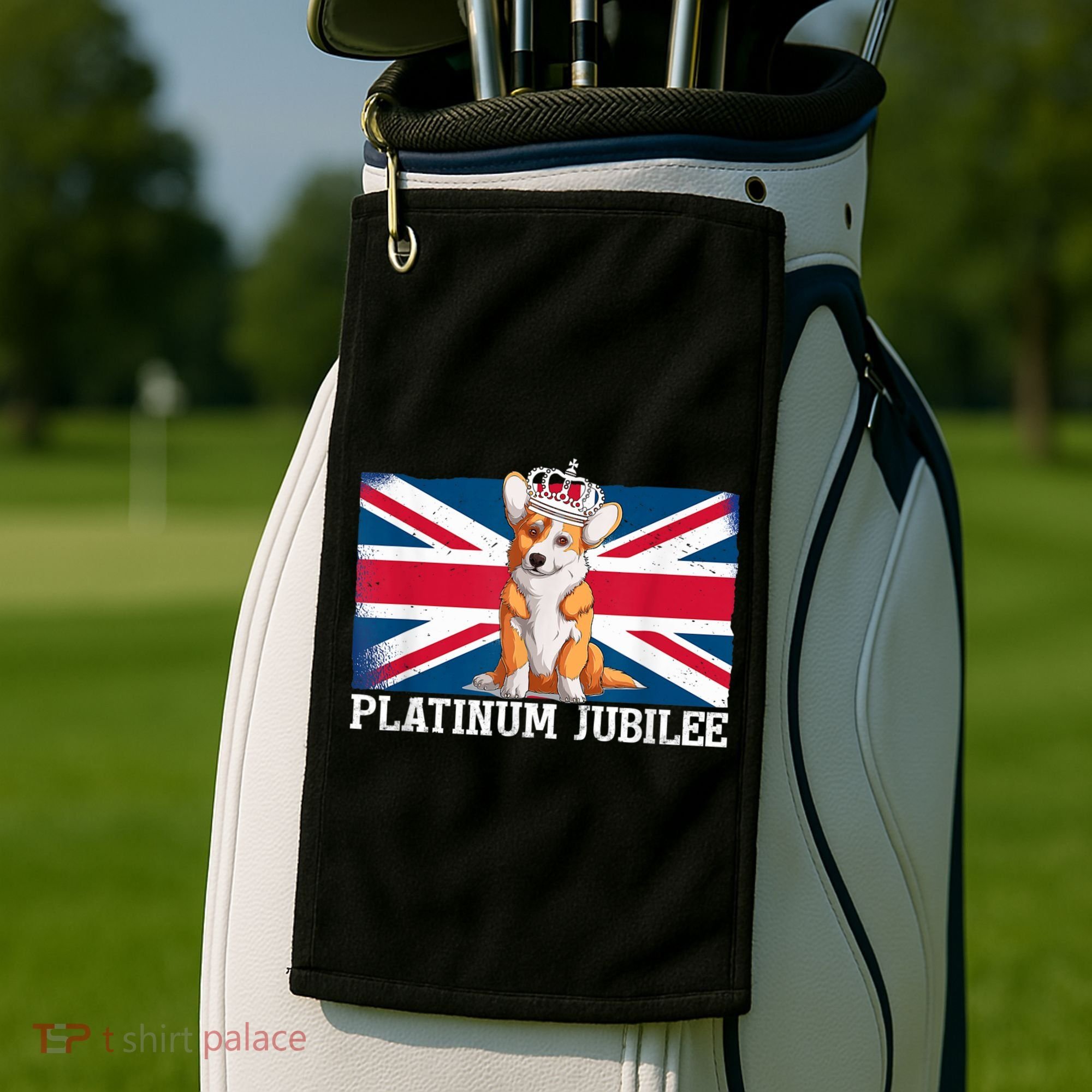 British Queen Monarchy Platinum Jubilee 70th Anniversary Golf Towel
