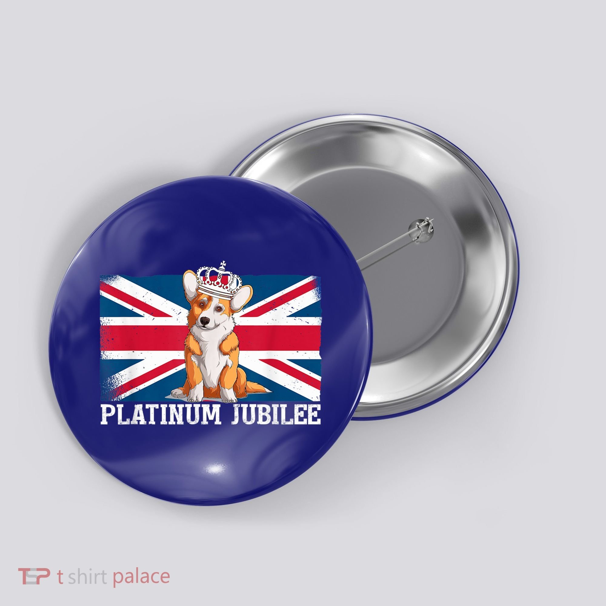 British Queen Monarchy Platinum Jubilee 70th Anniversary Button