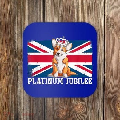 British Queen Monarchy Platinum Jubilee 70th Anniversary Coaster