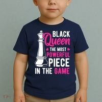 Black Queen The Most Powerful Piece In The Game Wo Toddler T-Shirt thumb 2