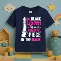 Black Queen The Most Powerful Piece In The Game Wo Toddler T-Shirt thumb 3