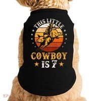 Bull Riding 7th Birthday 7 Year Old Western Cowboy Rodeo Doggie Tank thumb 0