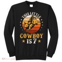 Bull Riding 7th Birthday 7 Year Old Western Cowboy Rodeo Sweatshirt thumb 0