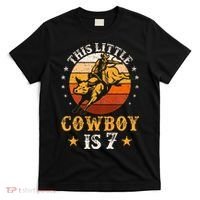 Bull Riding 7th Birthday 7 Year Old Western Cowboy Rodeo T-Shirt thumb 0