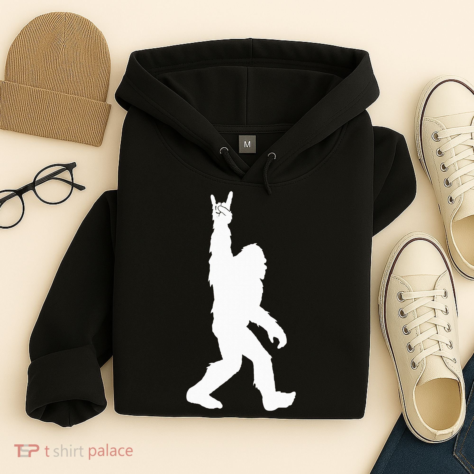 Bigfoot Rock And Roll For Sasquatch Believers Hoodie