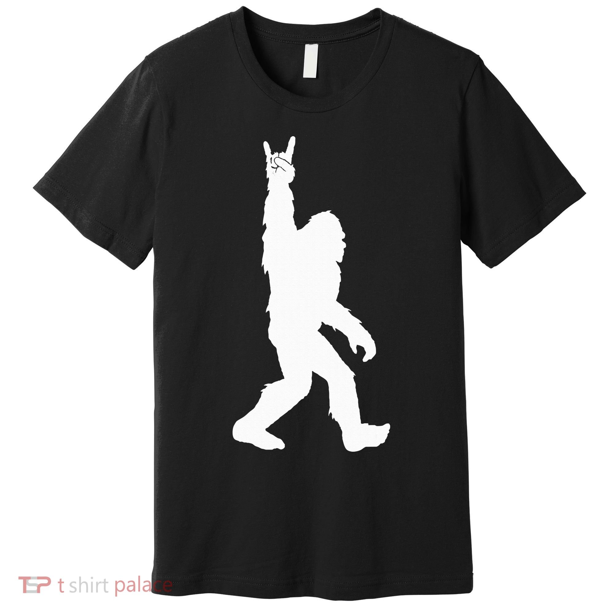 Bigfoot Rock And Roll For Sasquatch Believers Premium T-Shirt