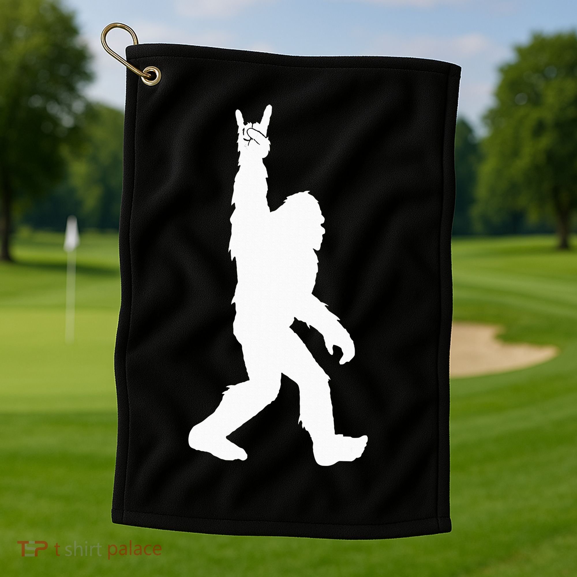Bigfoot Rock And Roll For Sasquatch Believers Golf Towel