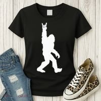 Bigfoot Rock And Roll For Sasquatch Believers Women's T-Shirt thumb 3
