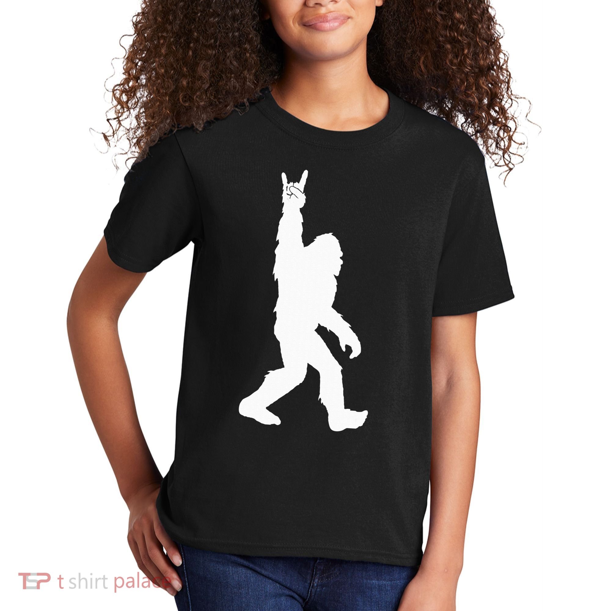 Bigfoot Rock And Roll For Sasquatch Believers Kids T-Shirt
