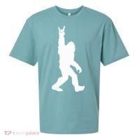 Bigfoot Rock And Roll For Sasquatch Believers Sueded Cloud Jersey T-Shirt thumb 0