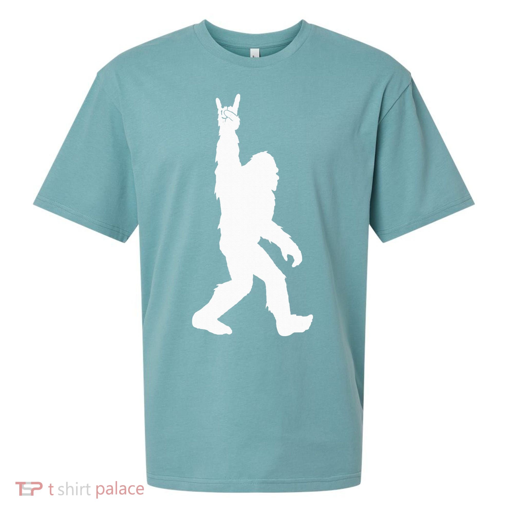 Bigfoot Rock And Roll For Sasquatch Believers Sueded Cloud Jersey T-Shirt