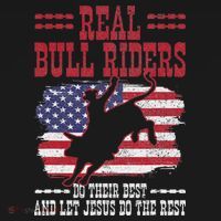 Bull Riding American Flag Rodeo Patriotic Christian Rider Sweatshirt thumb 3