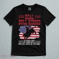 Bull Riding American Flag Rodeo Patriotic Christian Rider T-Shirt thumb 5