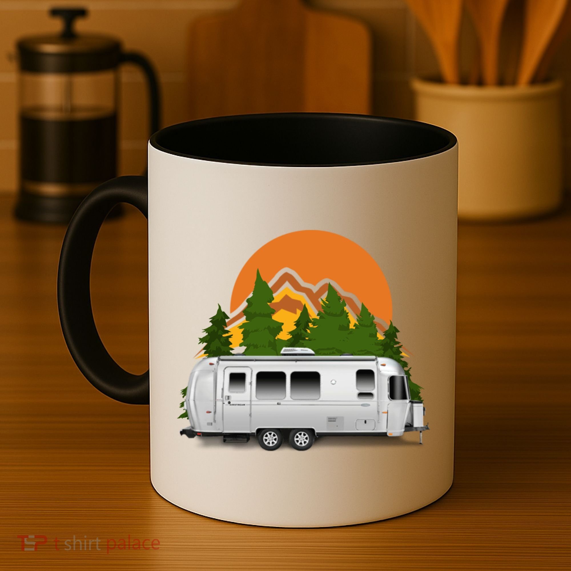 Beautiful Retro Airstream Camping Trailer Tee Dults Gift Coffee Mug