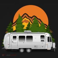 Beautiful Retro Airstream Camping Trailer Tee Dults Gift Women's Hoodie thumb 2