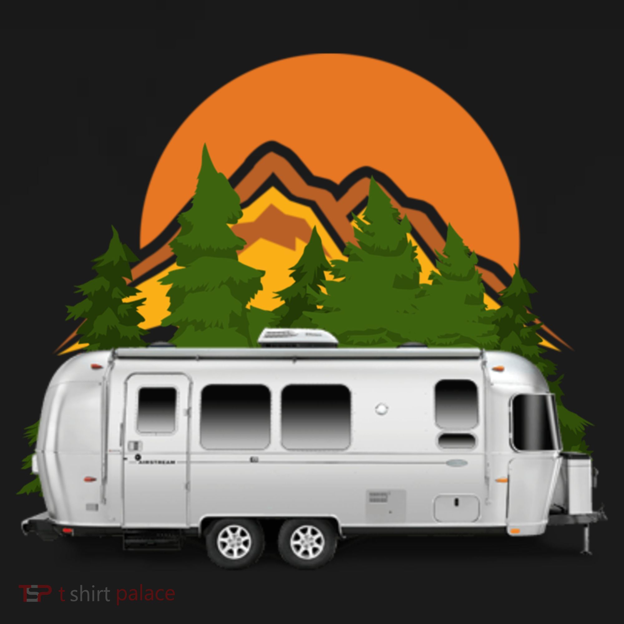 Beautiful Retro Airstream Camping Trailer Tee Dults Gift Women's Hoodie