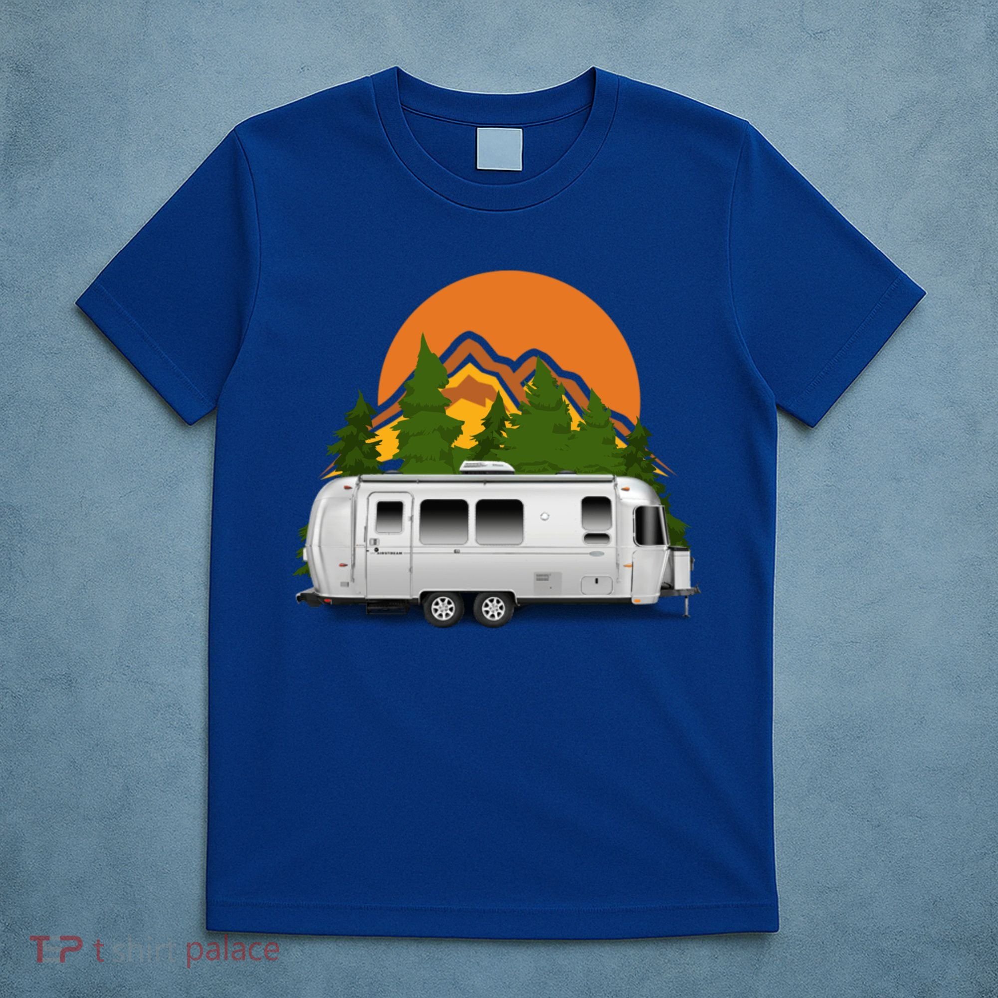 Beautiful Retro Airstream Camping Trailer Tee Dults Gift T-Shirt
