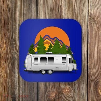 Beautiful Retro Airstream Camping Trailer Tee Dults Gift Coaster