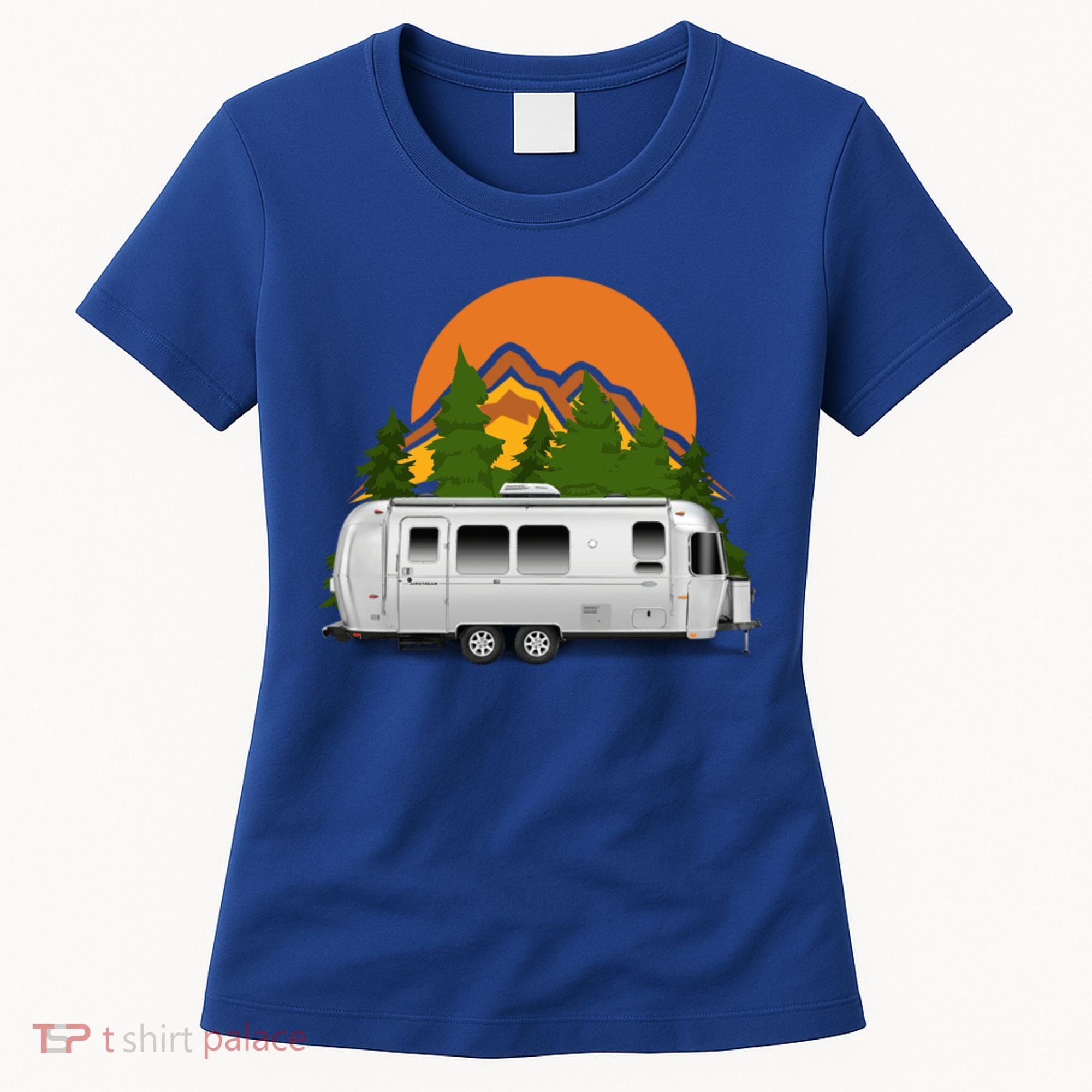 Beautiful Retro Airstream Camping Trailer Tee Dults Gift Women's T-Shirt