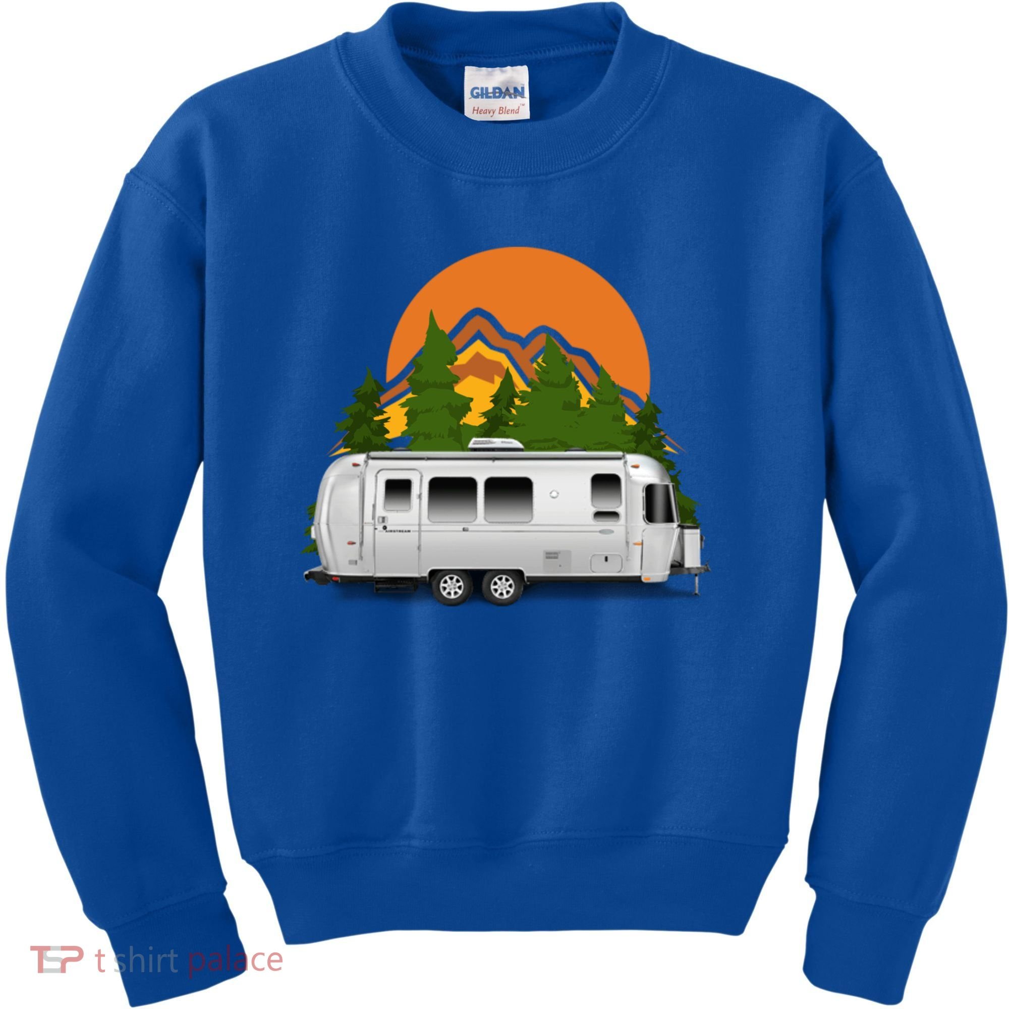 Beautiful Retro Airstream Camping Trailer Tee Dults Gift Kids Sweatshirt