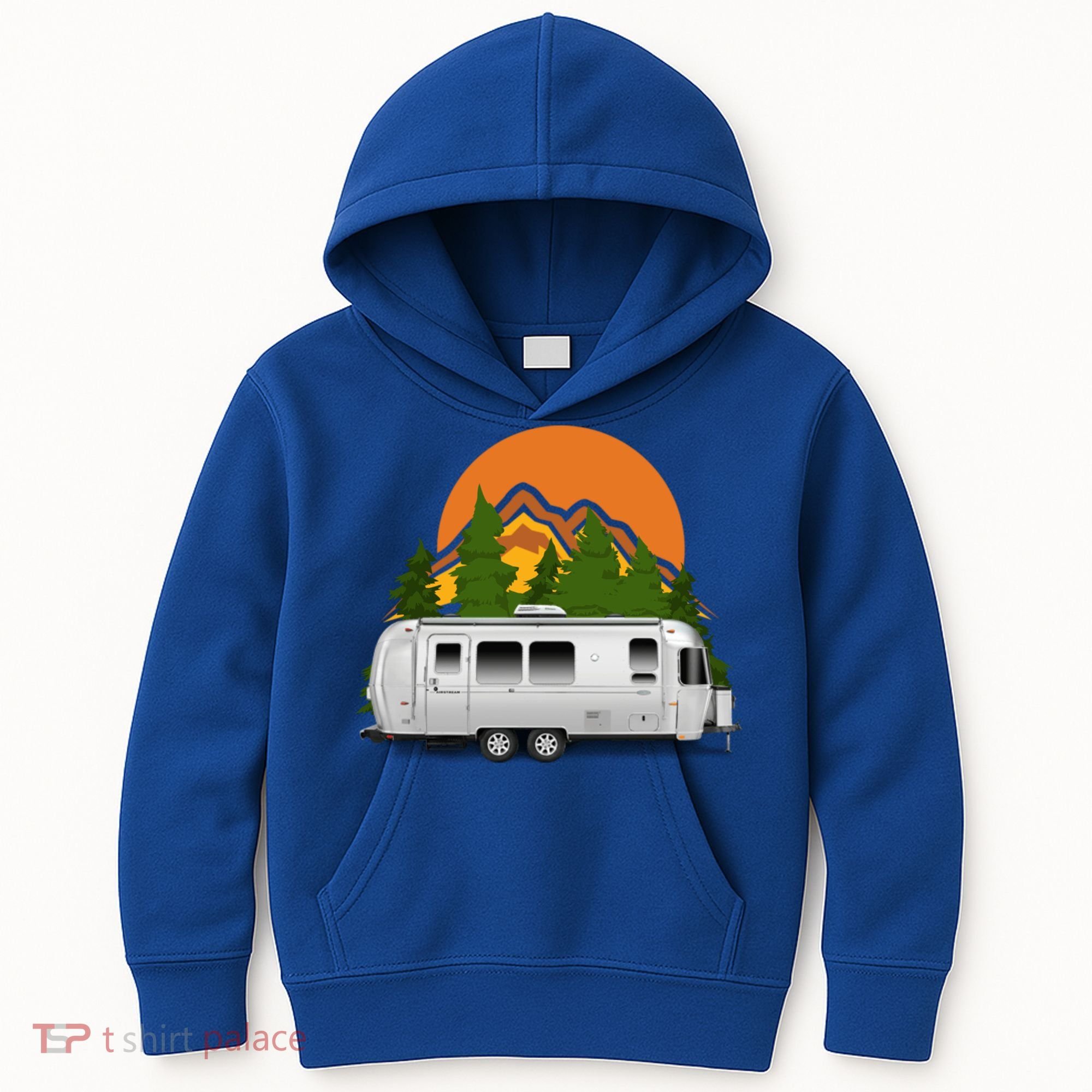 Beautiful Retro Airstream Camping Trailer Tee Dults Gift Kids Hoodie
