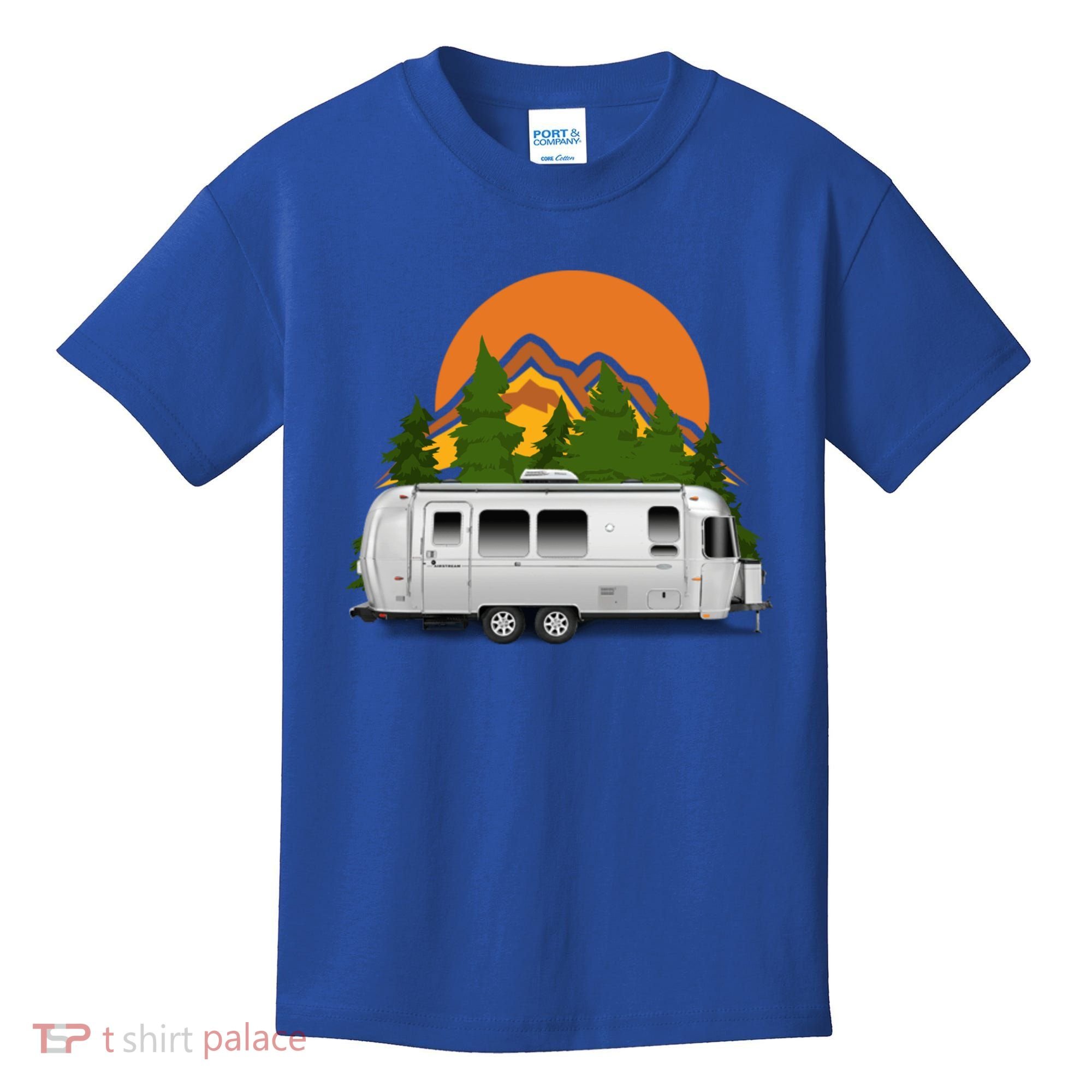 Beautiful Retro Airstream Camping Trailer Tee Dults Gift Kids T-Shirt