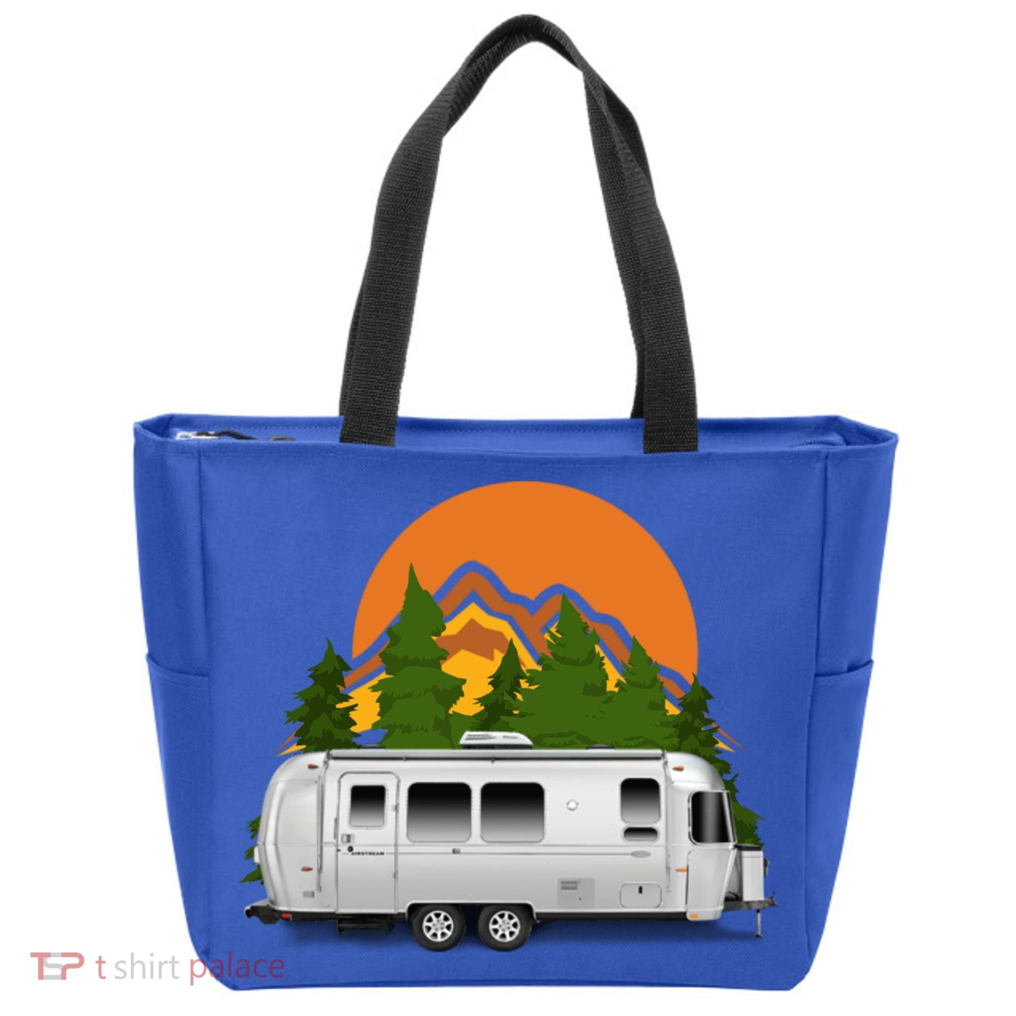 Beautiful Retro Airstream Camping Trailer Tee Dults Gift Tote Bag