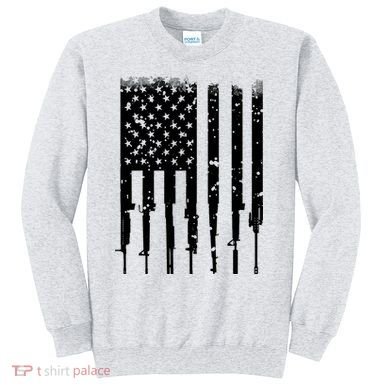 Bullet Riddled American Rifle Flag Sweatshirt