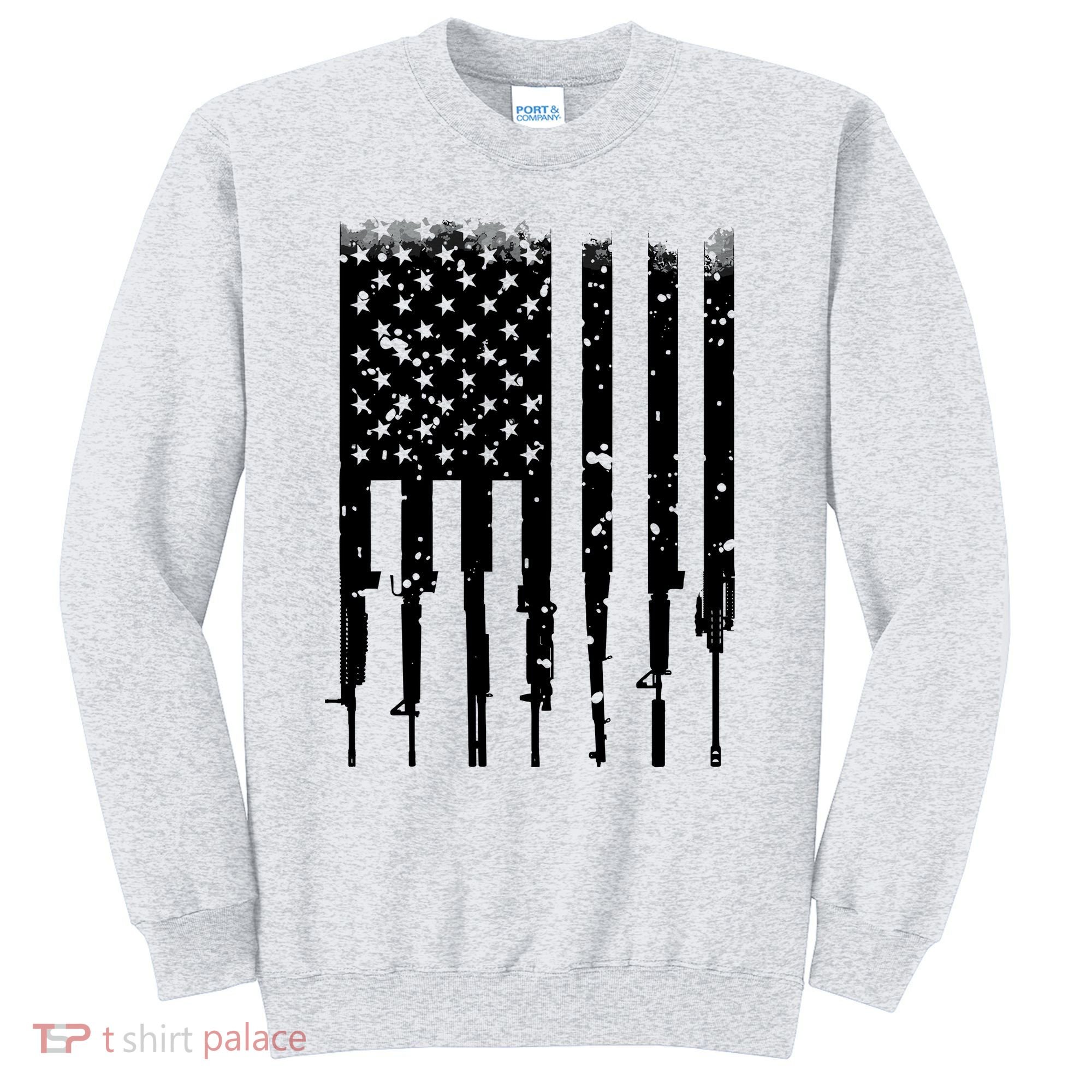 Bullet Riddled American Rifle Flag Sweatshirt