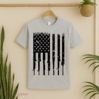 Bullet Riddled American Rifle Flag T-Shirt thumb 2