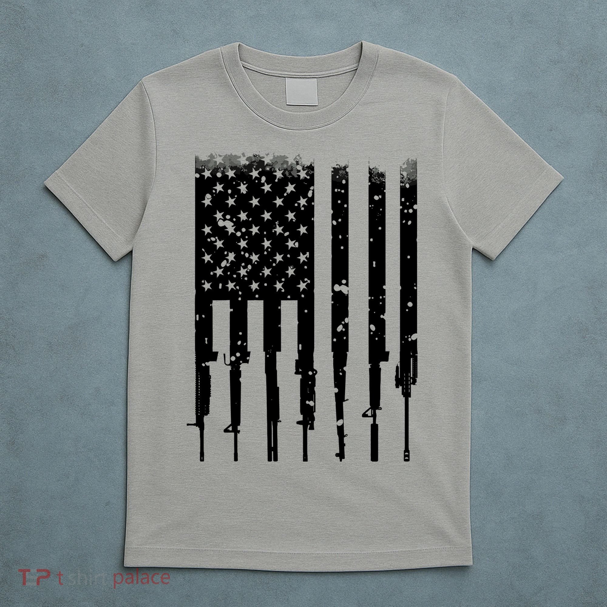 Bullet Riddled American Rifle Flag T-Shirt