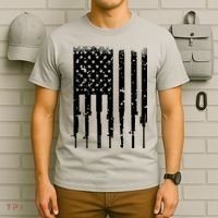 Bullet Riddled American Rifle Flag T-Shirt thumb 6