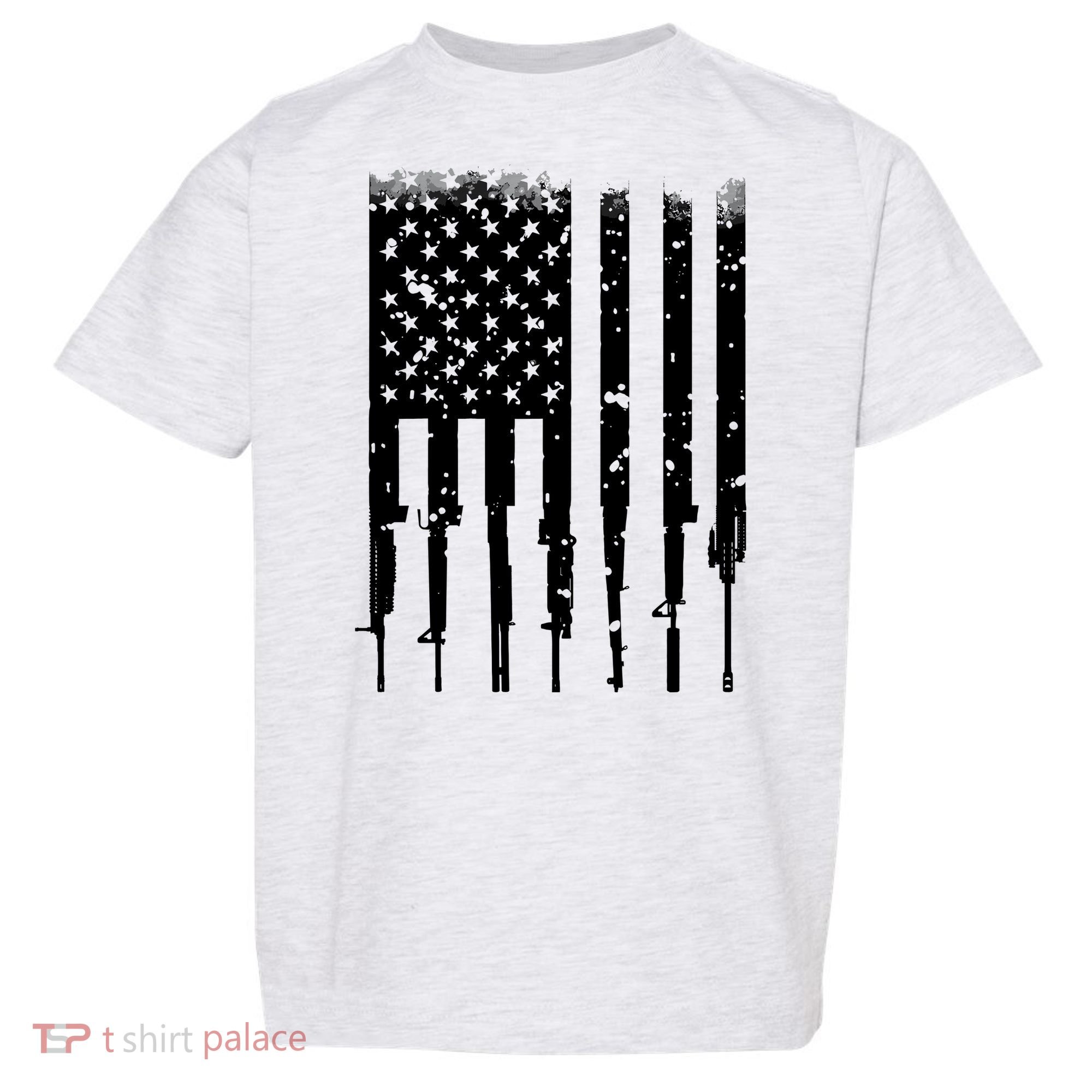 Bullet Riddled American Rifle Flag Toddler T-Shirt