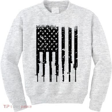 Bullet Riddled American Rifle Flag Kids Sweatshirt
