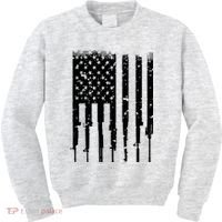 Bullet Riddled American Rifle Flag Kids Sweatshirt thumb 0