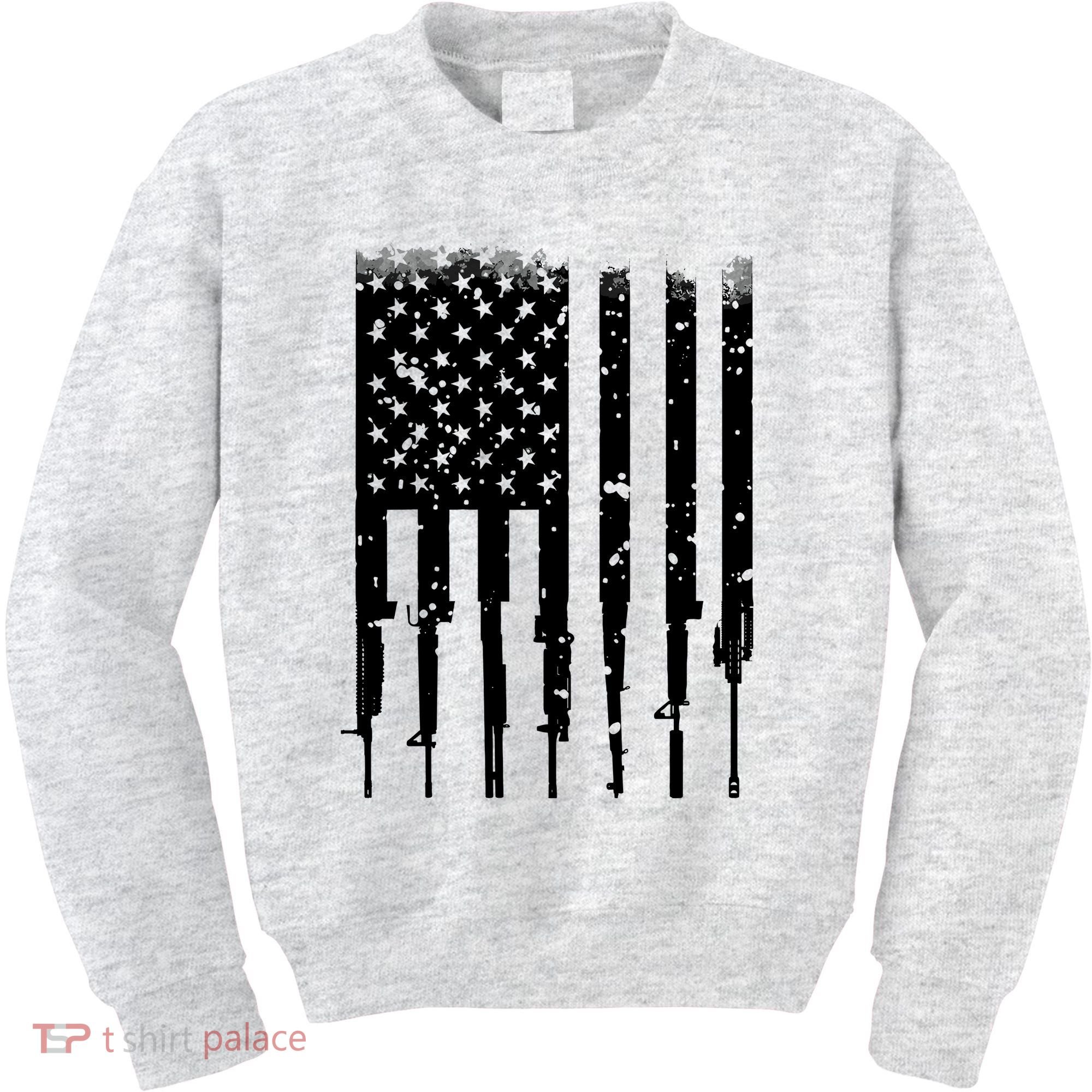 Bullet Riddled American Rifle Flag Kids Sweatshirt