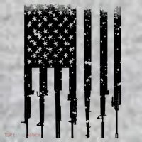Bullet Riddled American Rifle Flag Kids Sweatshirt thumb 2