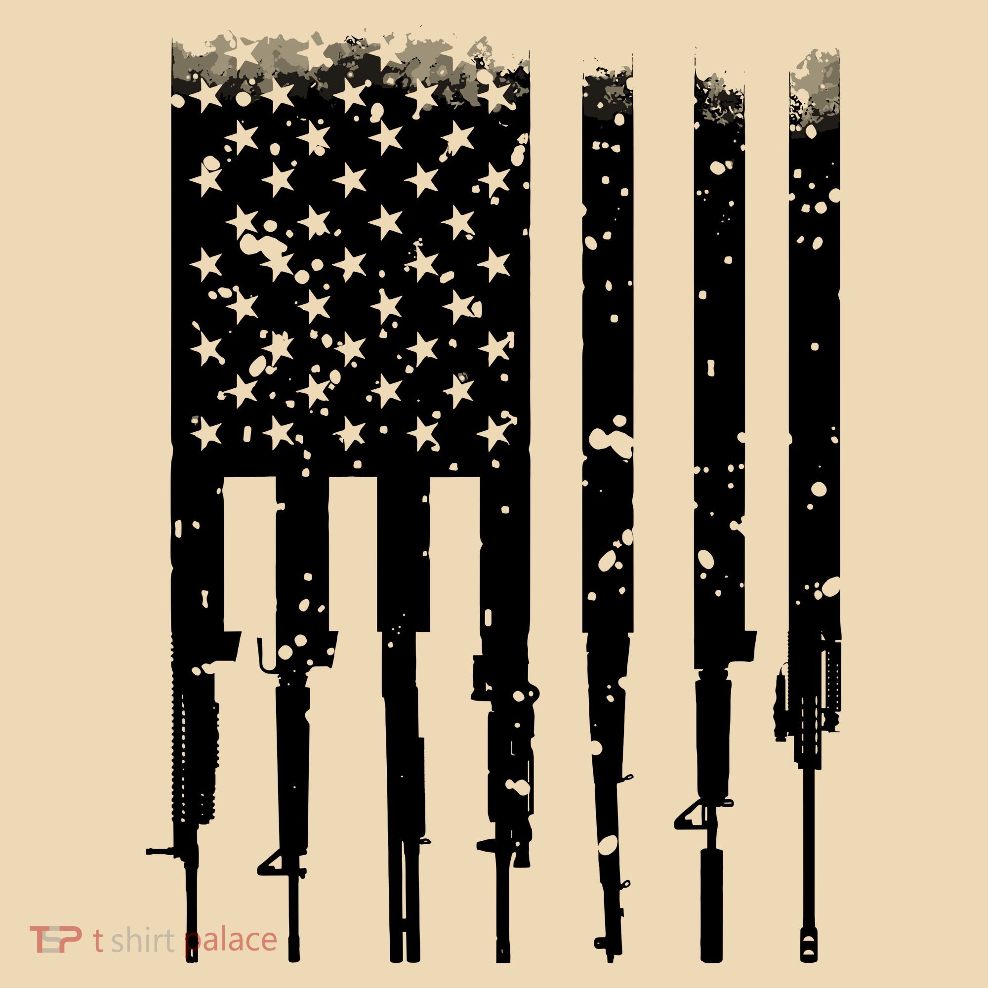 Bullet Riddled American Rifle Flag Tote Bag