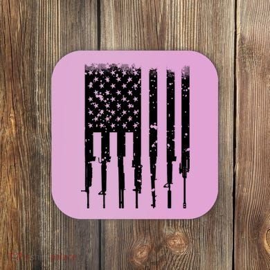 Bullet Riddled American Rifle Flag Coaster