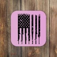 Bullet Riddled American Rifle Flag Coaster thumb 0