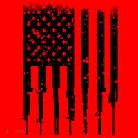 Bullet Riddled American Rifle Flag Santa Hat thumb 1
