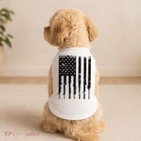 Bullet Riddled American Rifle Flag Doggie Tank thumb 2