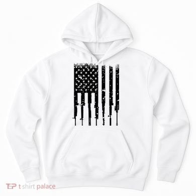 Bullet Riddled American Rifle Flag Hoodie