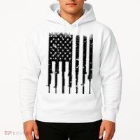 Bullet Riddled American Rifle Flag Hoodie thumb 2