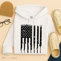 Bullet Riddled American Rifle Flag Hoodie thumb 4