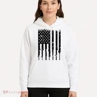 Bullet Riddled American Rifle Flag Hoodie thumb 5