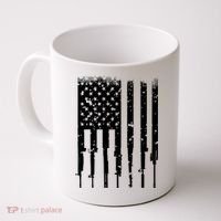 Bullet Riddled American Rifle Flag Coffee Mug thumb 0