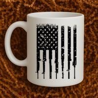 Bullet Riddled American Rifle Flag Coffee Mug thumb 2