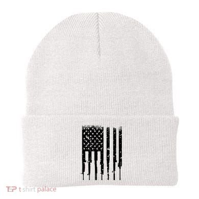 Bullet Riddled American Rifle Flag Beanie
