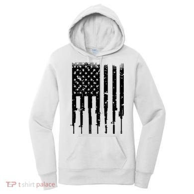Bullet Riddled American Rifle Flag Women's Hoodie